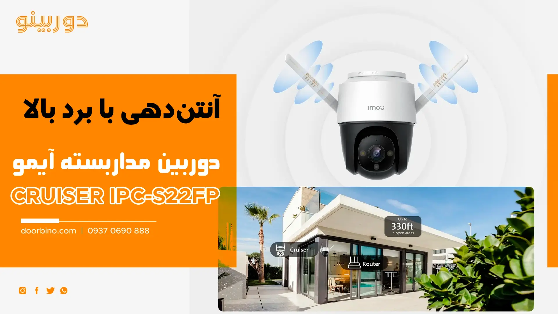 اتصال به شبکه وای فای با انتن دهی فوق العاده ایمو کروزر 2MP