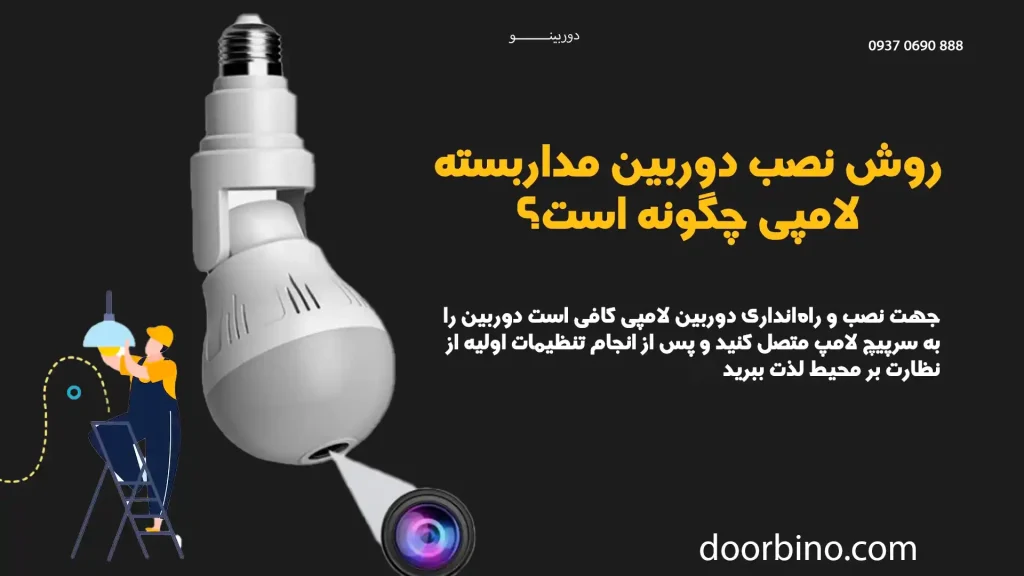 نصب آسان دوربین مداربسته لامپی در سرپیچ لامپ