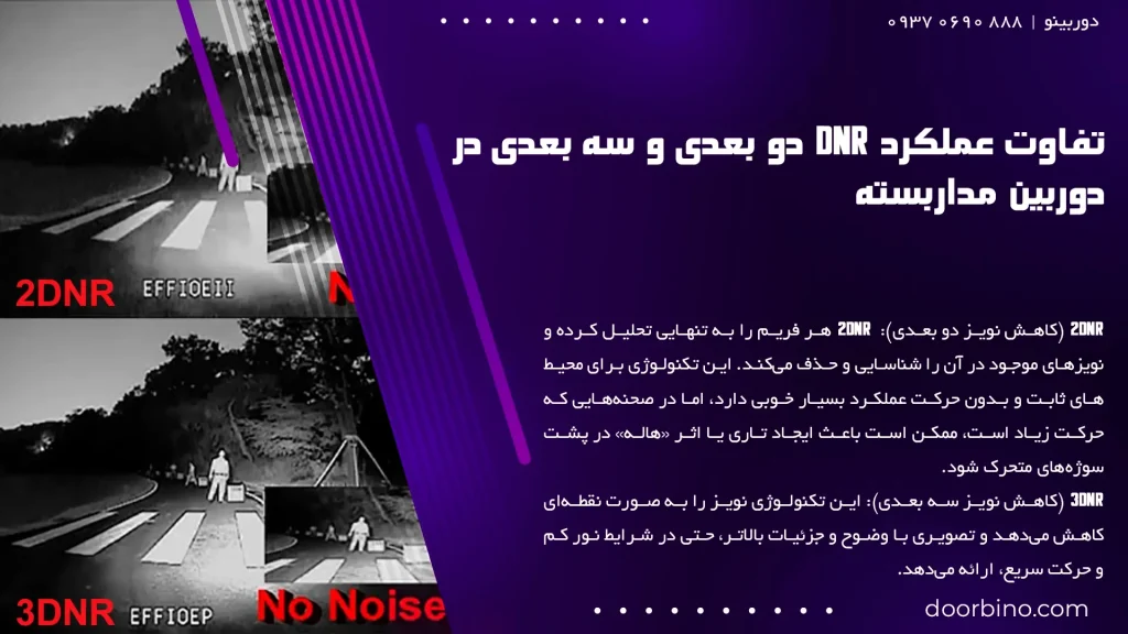 تفاوت عملکرد DNR دو بعدی و سه بعدی در دوربین مداربسته